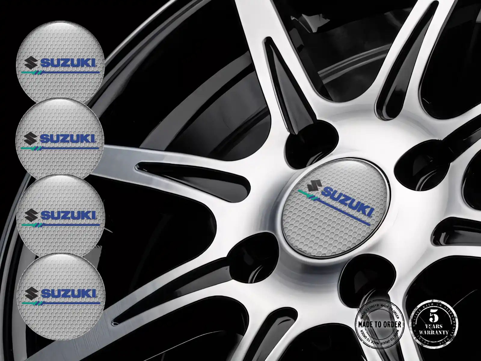 Suzuki Domed Label Logo Premium Silicone Stickers